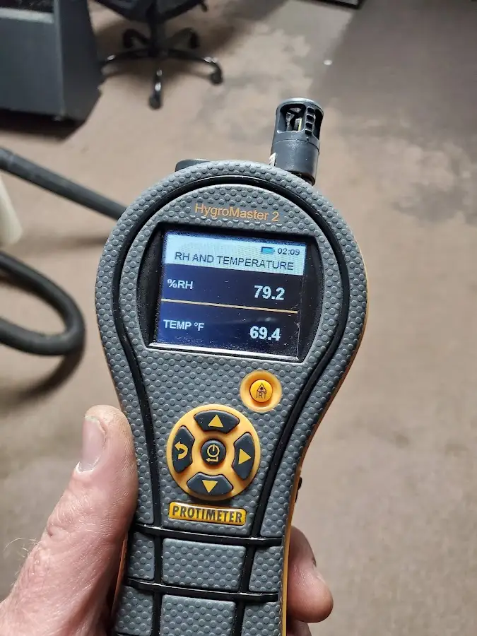 Moisture meter humidity assessment for Fire & Smoke Damage Restoration in University City